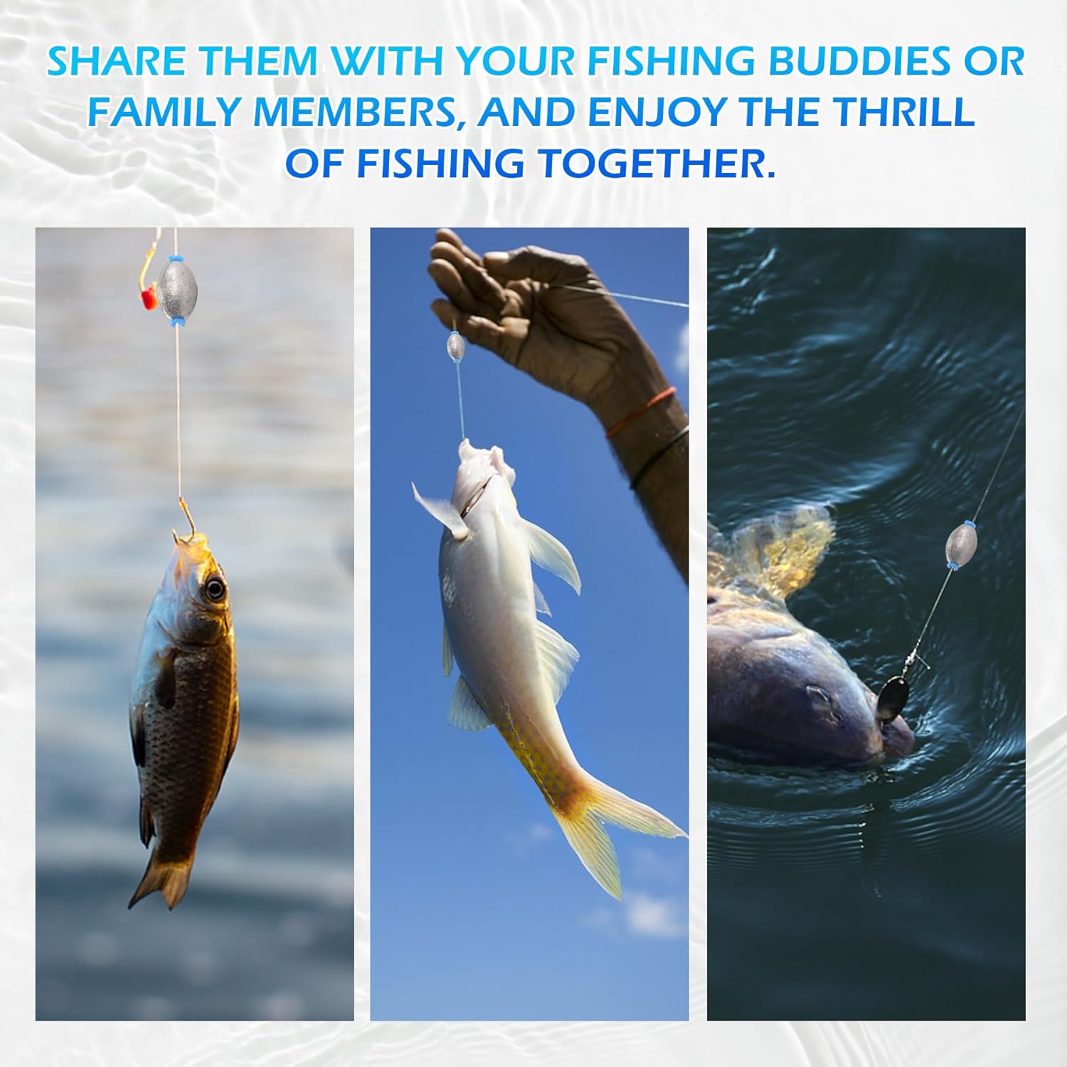BOROLA 36 piezas de pesos de plomo de huevo en forma de olivo de pesca, accesorios de aparejos de pesca de agua salada y agua dulce, juego de pesas