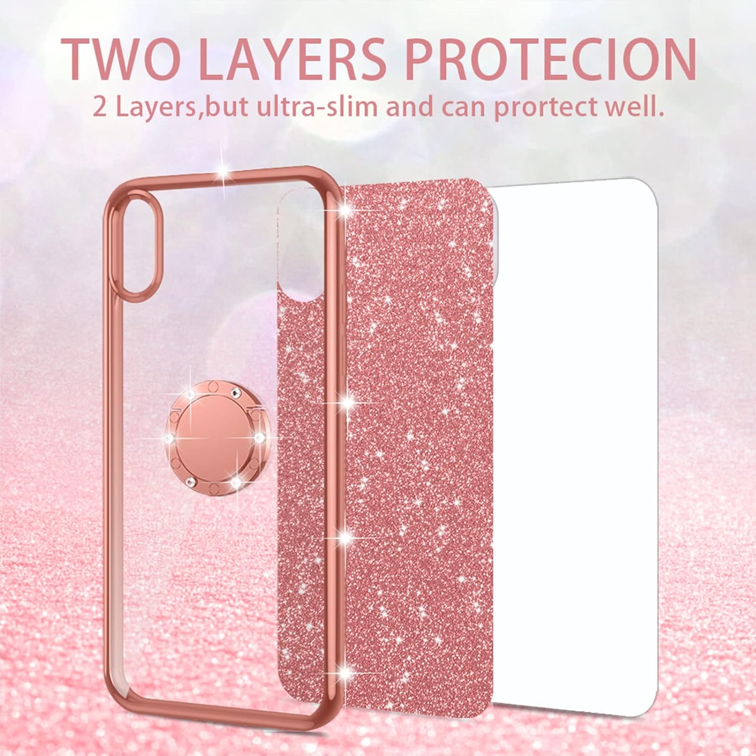 nancheng Funda para Motorola G Stylus 5G 2023 (no 4G), funda de teléfono para Moto G Stylus 5G 2023 con purpurina, bonita funda transparente de