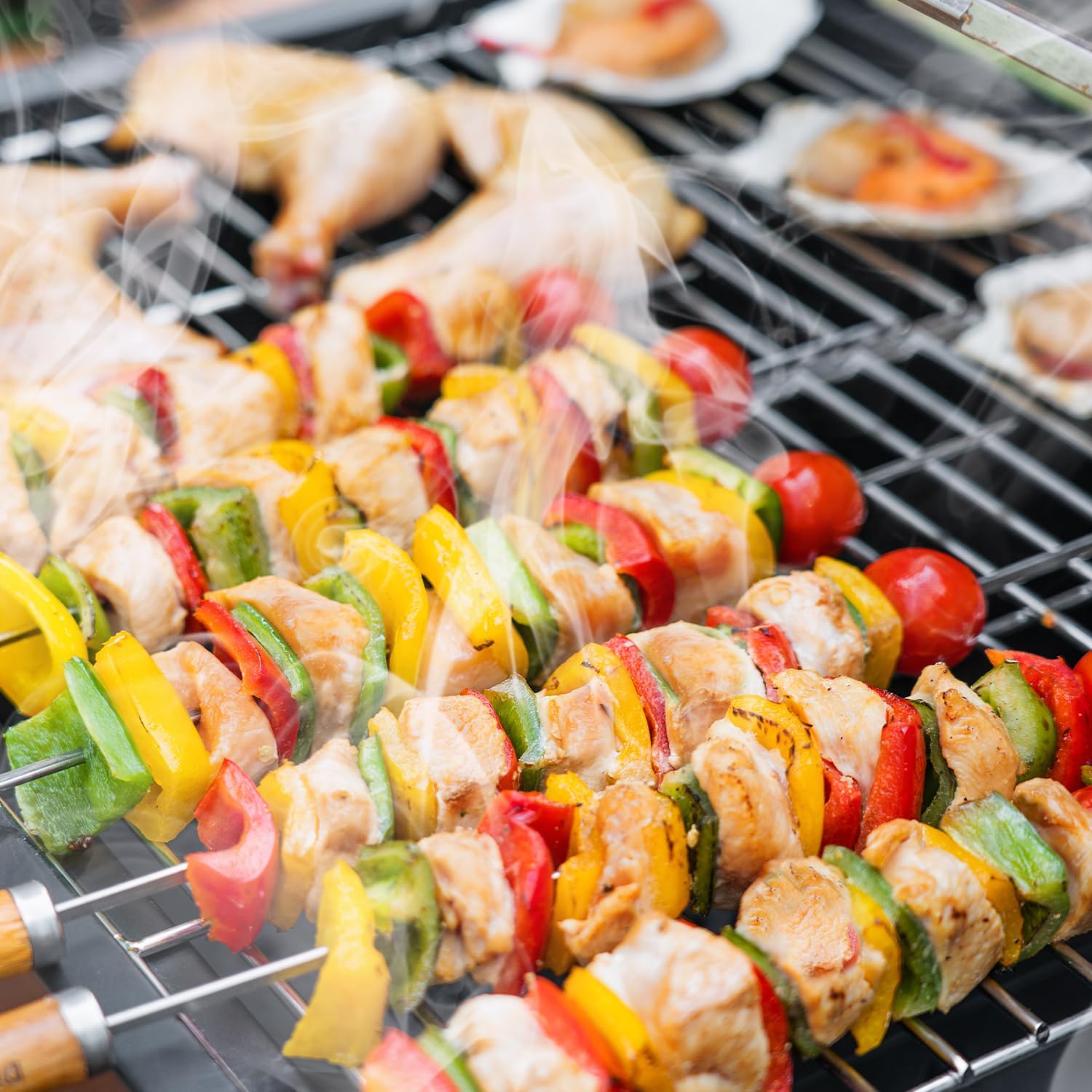 Kenadne – Parrilla de carbón para exteriores, área de cocción extra grande de 794 pulgadas cuadradas con dos bandejas de carbón individuales y