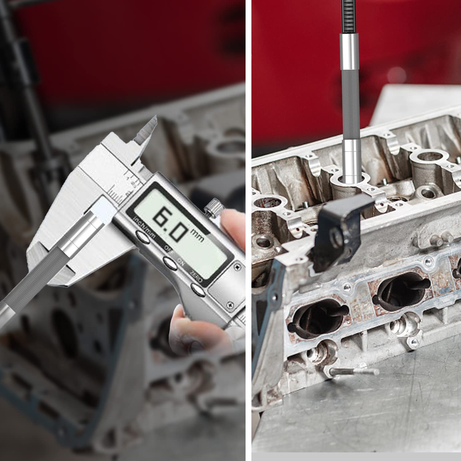 Boroscopio articulado de 0.236 in, endoscopio mecánico profesional con cámara de inspección de serpiente articulada ultrafina, alcance de video de
