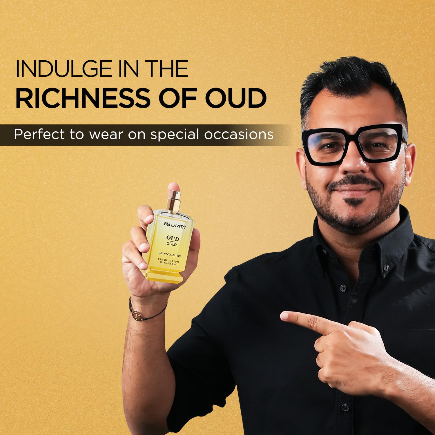 OUD GOLD Eau De Parfum (3.38 onzas líquidas)  Perfume árabe intenso para mujeres y hombres  Notas caramelo, orris, rosa, jazmín  Familia amaderado,