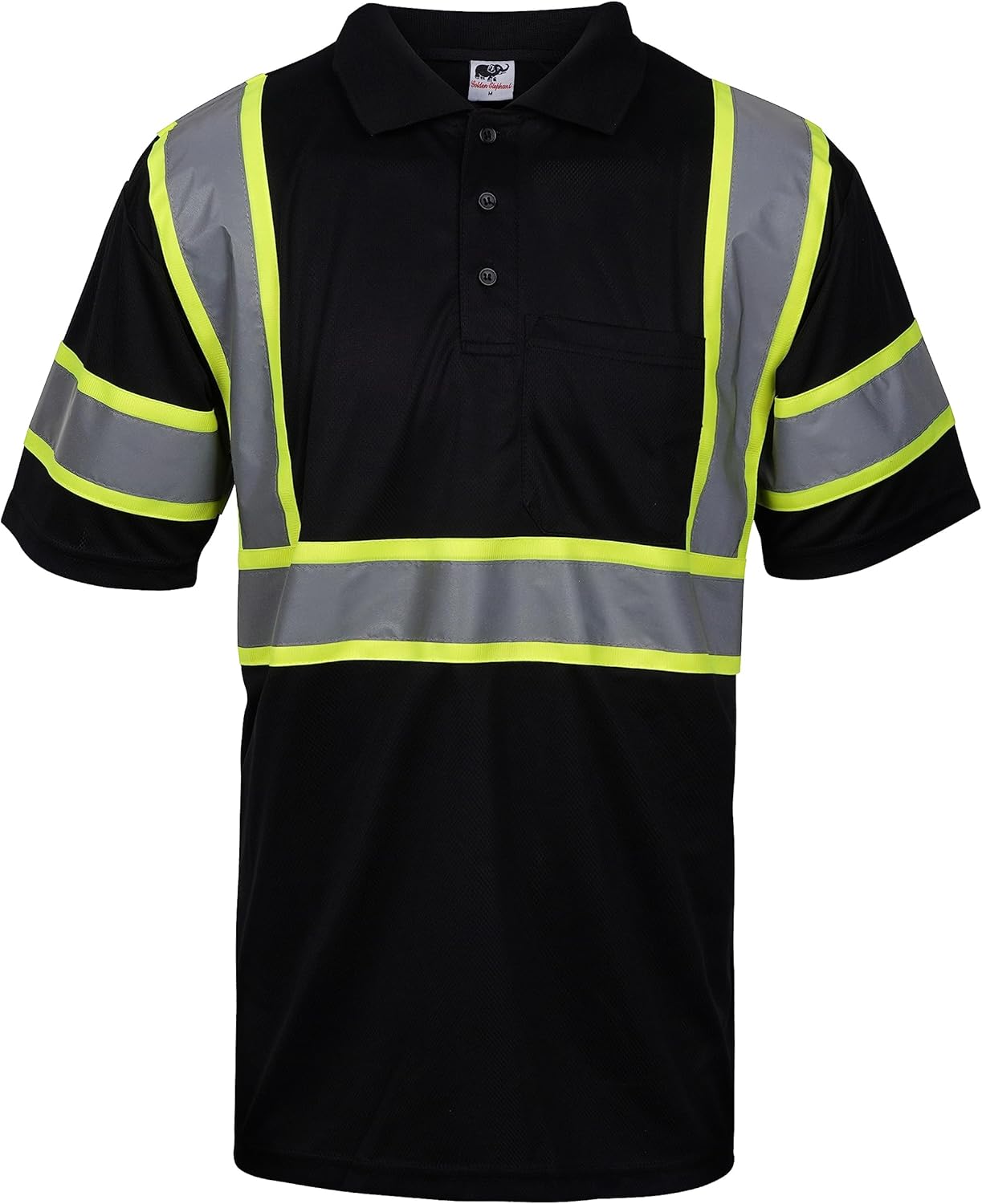 L&M Hi Vis Camiseta Polo ANSI Clase 3 Reflectante Seguridad Lima Naranja Negro Manga Larga Corta Alta Visibilidad