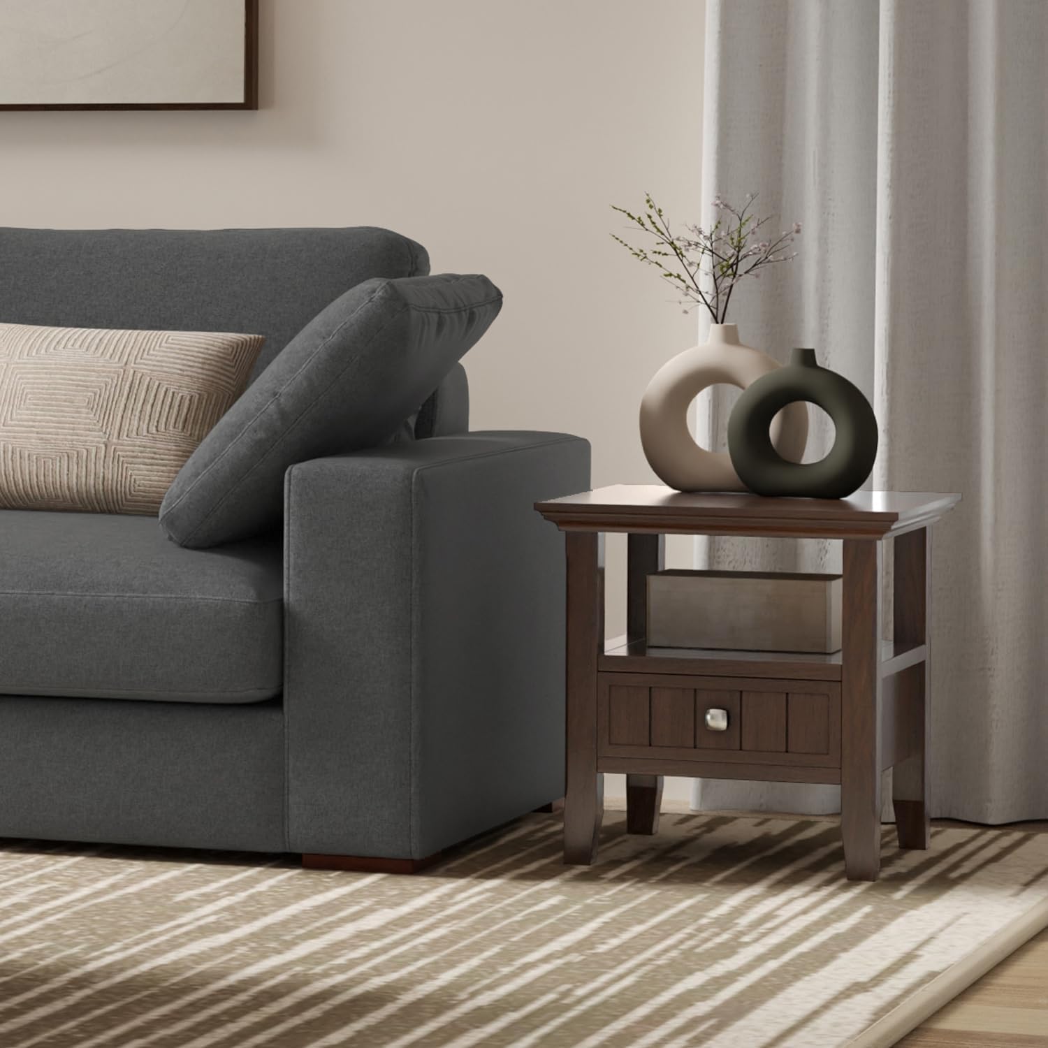 SIMPLIHOME Acadian, 19 pulgadas, marrón morena