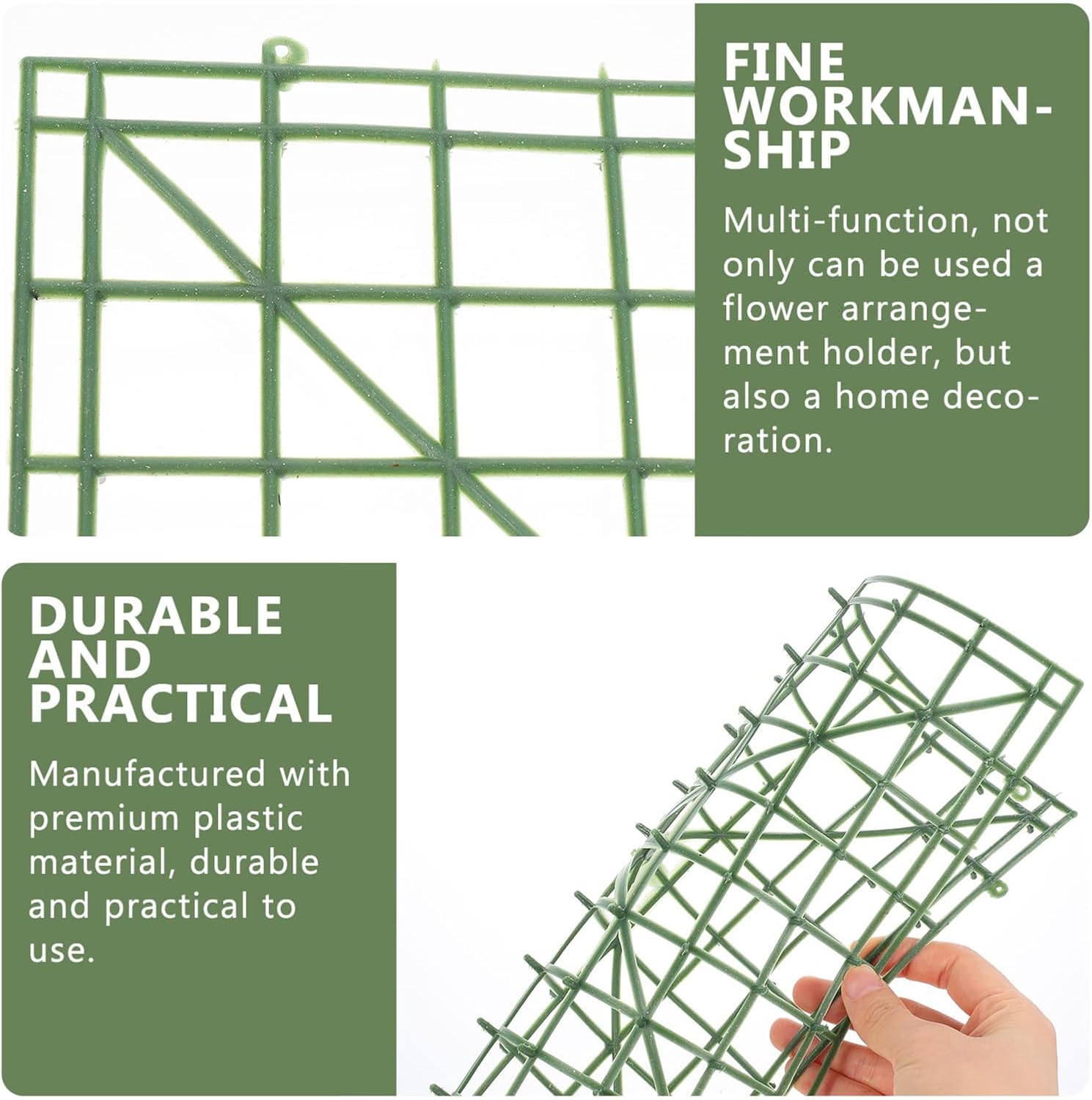 FOMIYES 8 paneles de rejilla de flores artificiales, marco de pared de flores, arcos de pared, telón de fondo, marcos de valla de plástico para