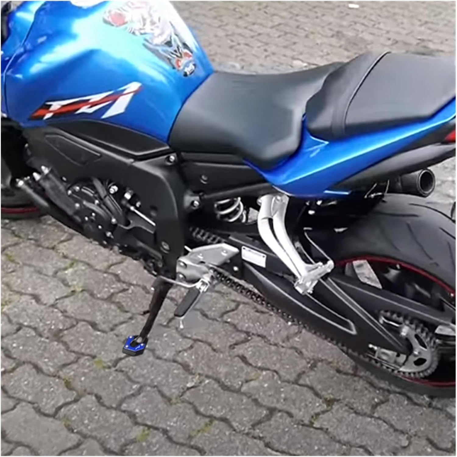 Para Yamaha para FZ1 para FZ 1 2006-2015 para FZ6 para FZ6R para FZ6-S2 2004-2009 Accesorios motocicleta aluminio Kickstand pie extensión Pad