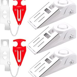 Alarma de tope de puerta mejorada con cerradura de puerta portátil, alarma de sirena de seguridad de 120 dB para viajes, hotel, hogar, apartamento, Alarma de tope de puerta mejorada con cerradura de puerta portátil, alarma de sirena de seguridad de 120 dB para viajes, hotel, hogar, apartamento,