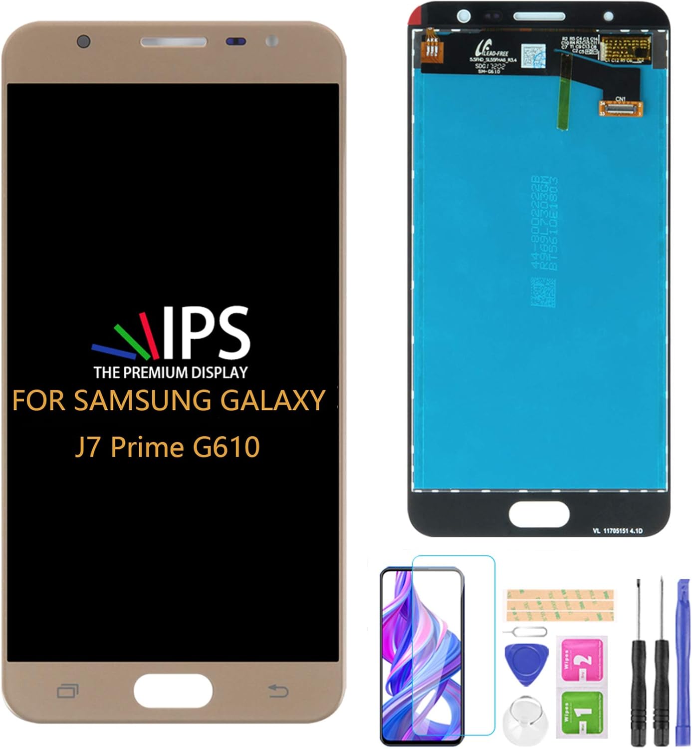 Para Samsung Galaxy J7 Prime G610 G610F G610M G610YDS G610FDS G610MDS 5.5 pulgadas Reemplazo de pantalla táctil digitalizador LCD Kit de reparación