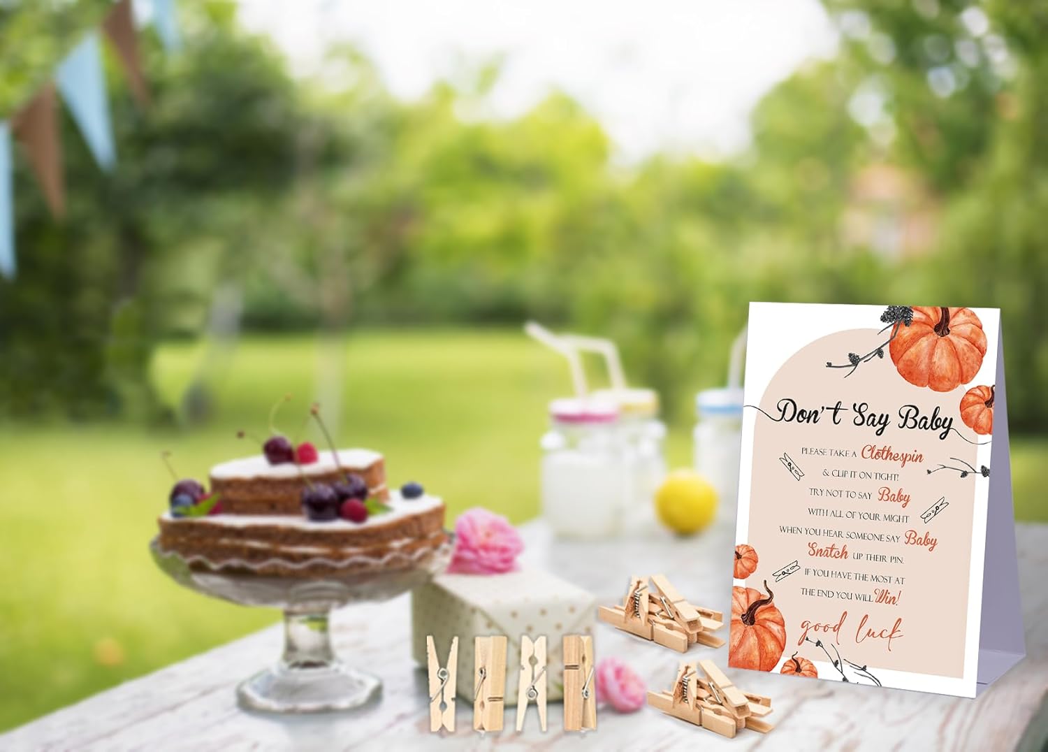 Juego de Baby Shower Don’t Say Baby Shower, decoraciones de baby shower, decoraciones rústicas para baby shower, decoraciones neutrales para baby