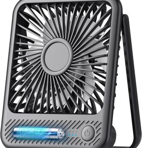 Koonie Ventilador de escritorio, ultra silencioso de 2.5 a 11 horas, pequeño ventilador USB con viento fuerte, plegable de inclinación de 180 y 3 Koonie Ventilador de escritorio, ultra silencioso de 2.5 a 11 horas, pequeño ventilador USB con viento fuerte, plegable de inclinación de 180 y 3