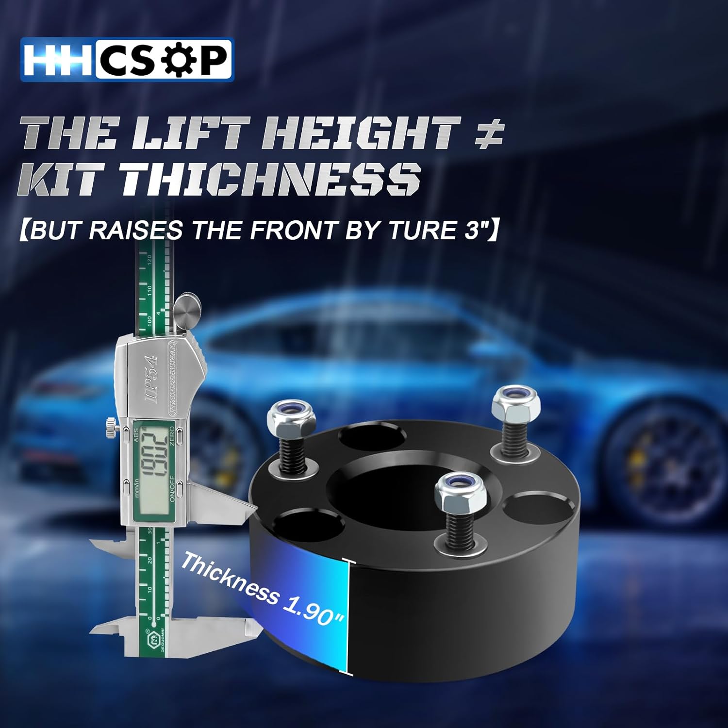 HHCSOP Kit de elevación de nivelación delantera de 3 pulgadas para Dodge Ram 1500 4WD 2006-2023, Dodge Dakota 2WD 4WD 2006-2009 Raider 2WD 4WD, kit