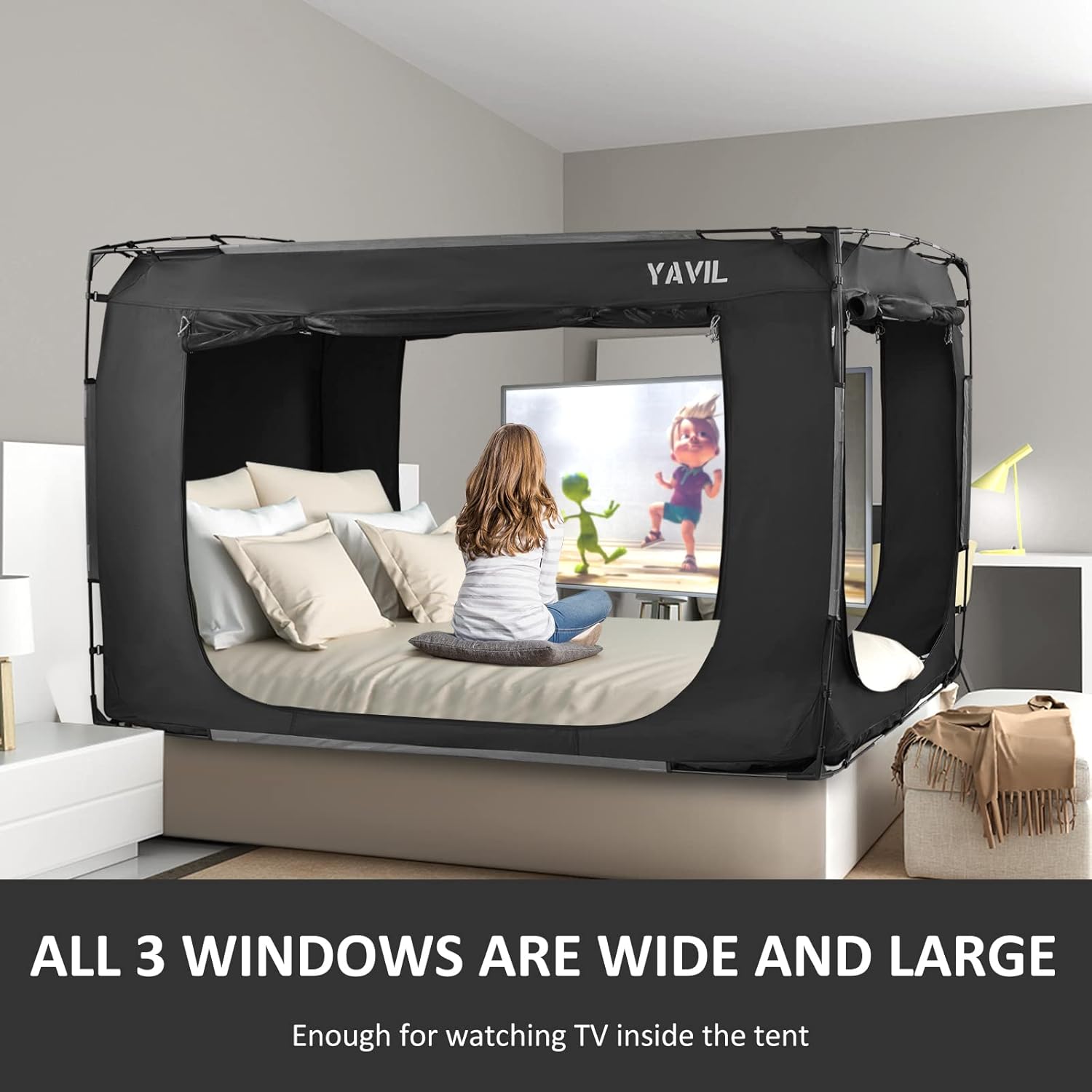 Tienda de campaña para cama, litera tamaño individual, tiendas de campaña portátiles para dormir en interiores para niños y adultos, espacio de