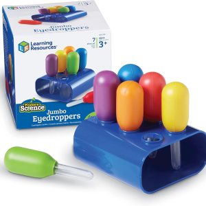 Learning Resources juego de 6 goteros jumbo con soporte Learning Resources juego de 6 goteros jumbo con soporte