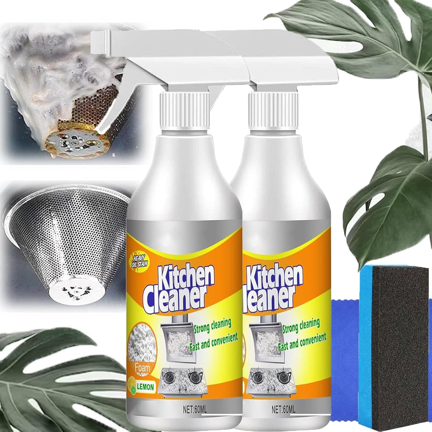 Limpiador de cocina Clean Sweep, limpiador de ollas y sartenes de cocina multiusos, limpiador de cocina multiusos de barrido, limpiador de cocina,