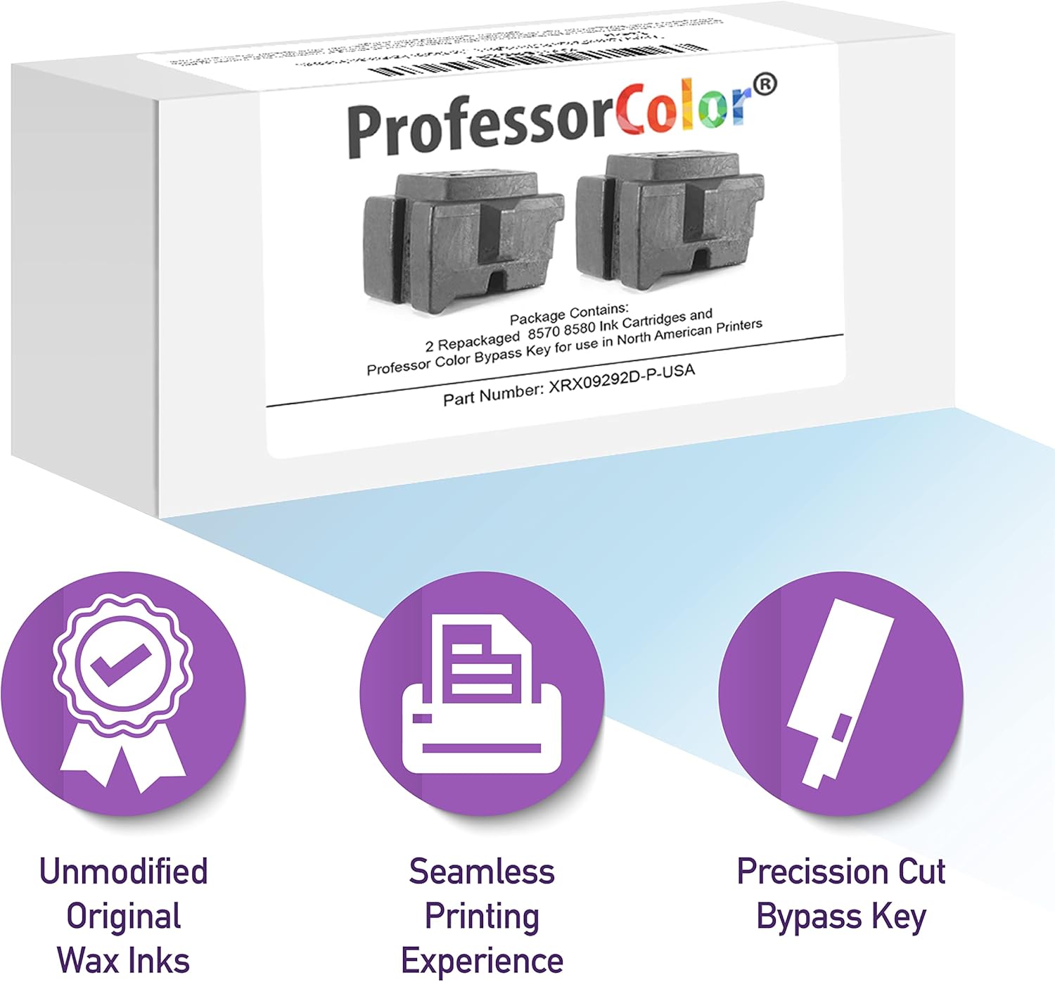 ColorCube 8570 o 8580 – Juego de 4 colores (4 tintas reempaquetadas con llave de derivación