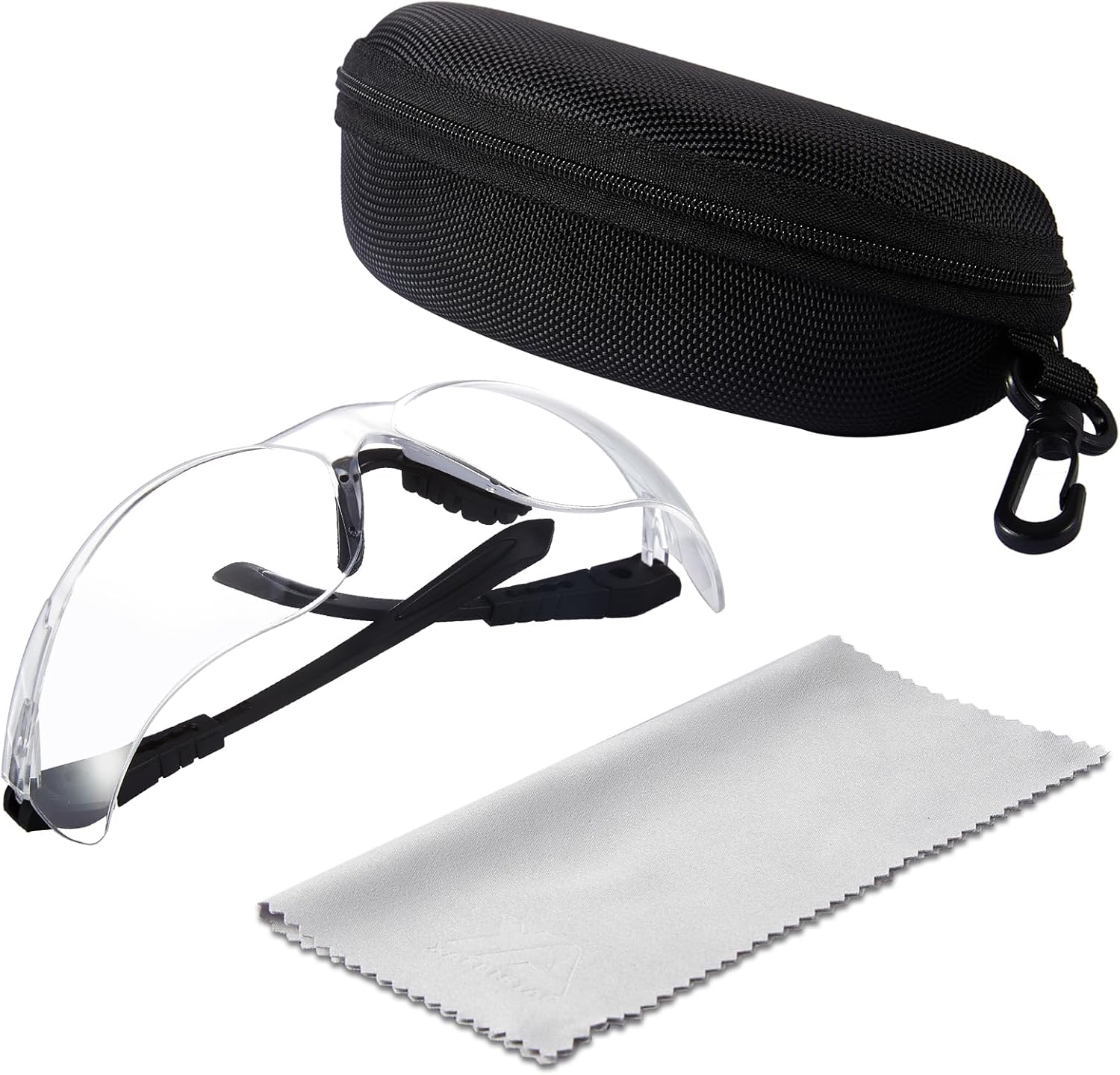 xaegistac Shooting Glasses Anti-fog Shooting Range Eye Protection, Adjustable Safety Glasses with Zipper Hard Case