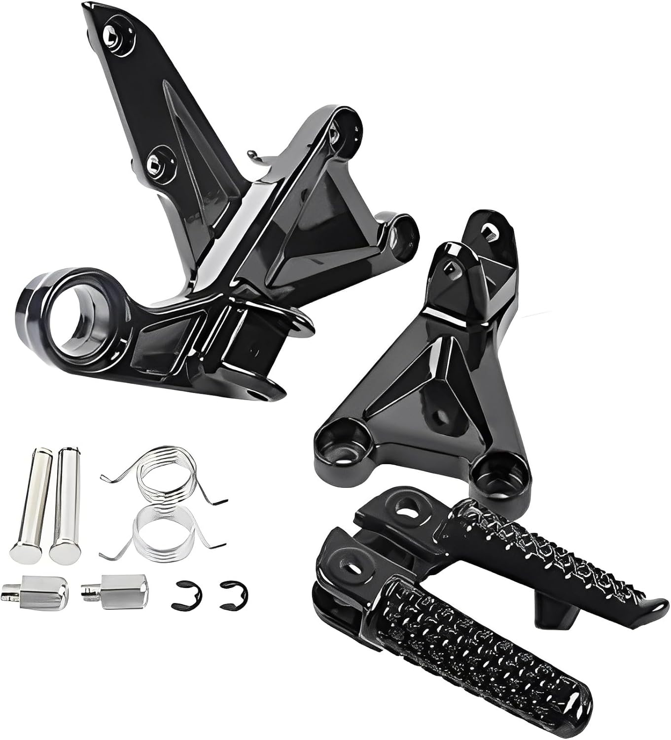 Juego de soportes de estriberas delanteras para Honda CBR1000RR 2008-2015 (delantero-negro)