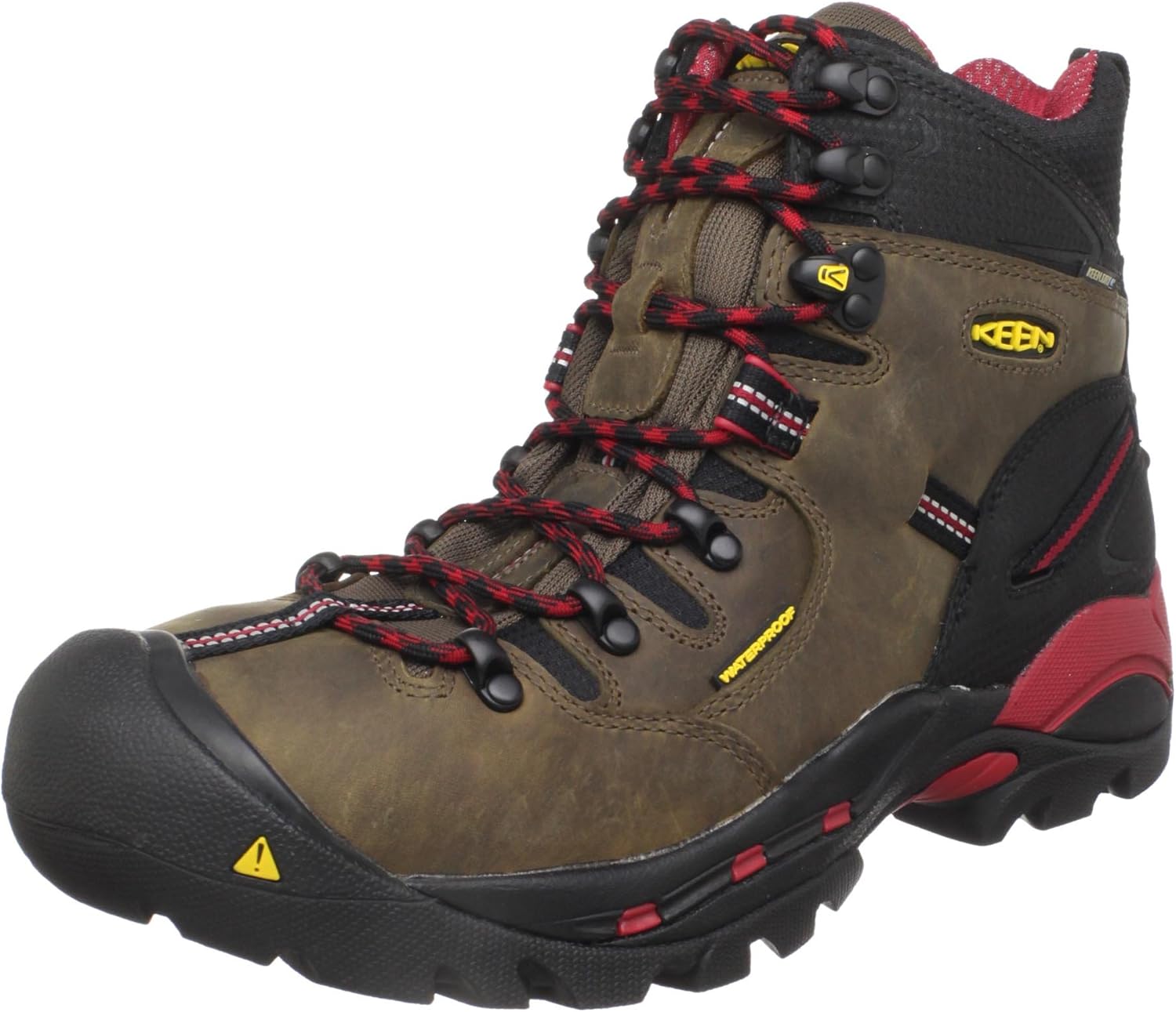 KEEN Utility Botas de trabajo Pittsburgh de cuero impermeables con punta de acero para hombre de 6 pulgadas