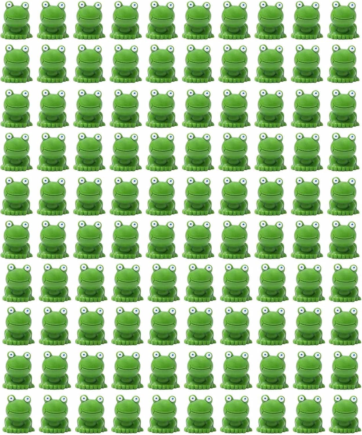 Mini Frogs – Paquete de 100200 unidades, figuras de ranas pequeñas de resina, ranas de jardín, ranas verdes, decoración en miniatura para el hogar,