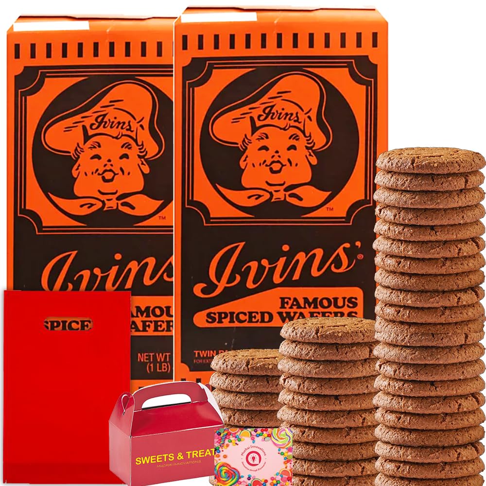 Ivins Famous Spiced Wafers Cookies Snacks  Ingredientes naturales sabor fresco – Edición limitada  Otoño Otoño Halloween Antiguo Moda abuela Navidad