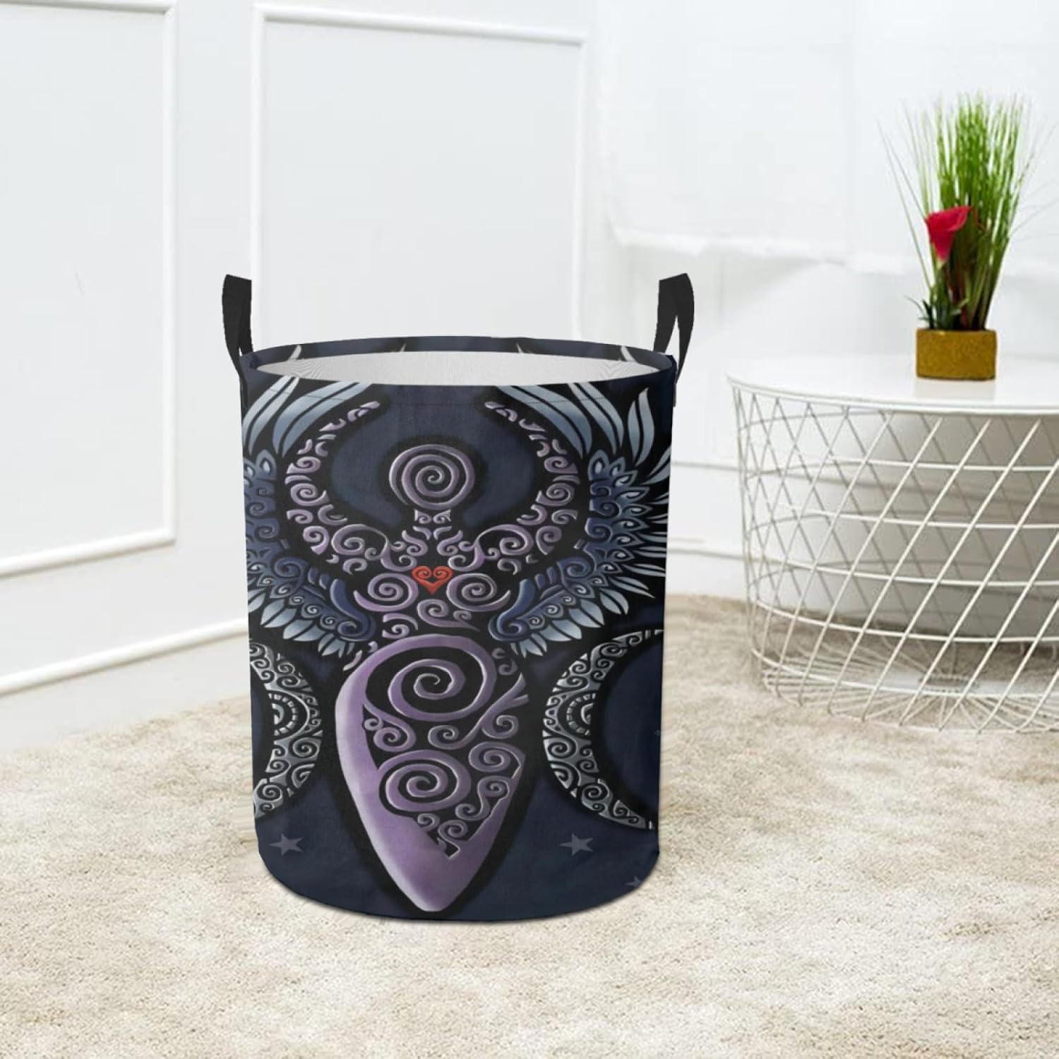 Cesta de lavandería Tree Life Spiral Goddess Wiccan – Cesta de almacenamiento plegable para baño, habitación, decoración del hogar