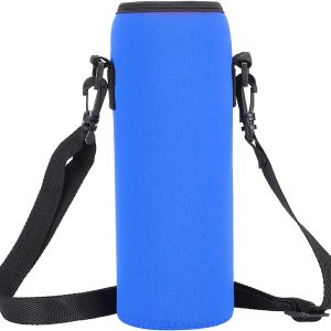 Alomejor Botella de agua de neopreno con correa, cubierta aislada para botellas de agua de 33.8 fl oz para bebidas calientes o frías Alomejor Botella de agua de neopreno con correa, cubierta aislada para botellas de agua de 33.8 fl oz para bebidas calientes o frías