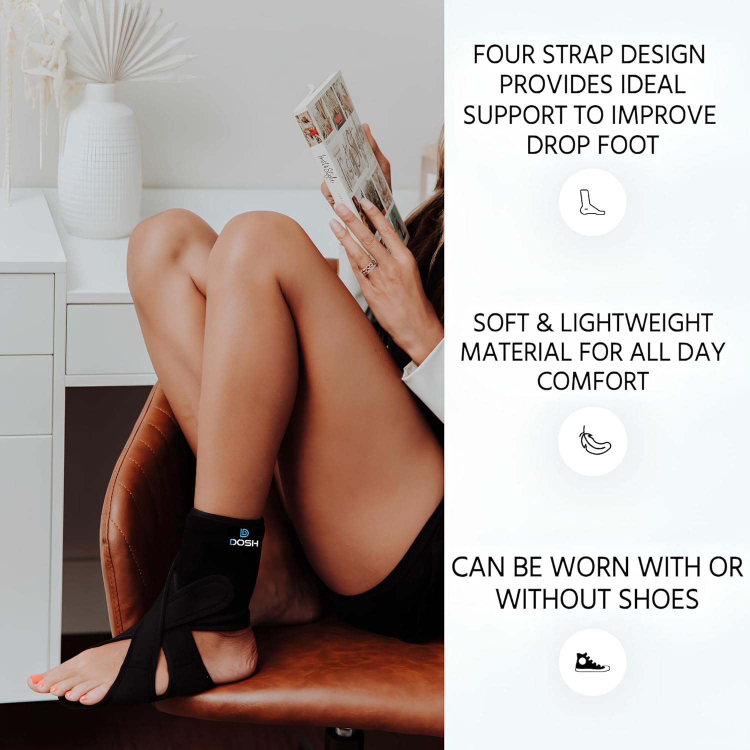 Dosh AFO – Soporte para caída de pie – Soportes para pies – Soporte para caída de pie para caminar – Soporte AFO – Soporte de pie para caminar –