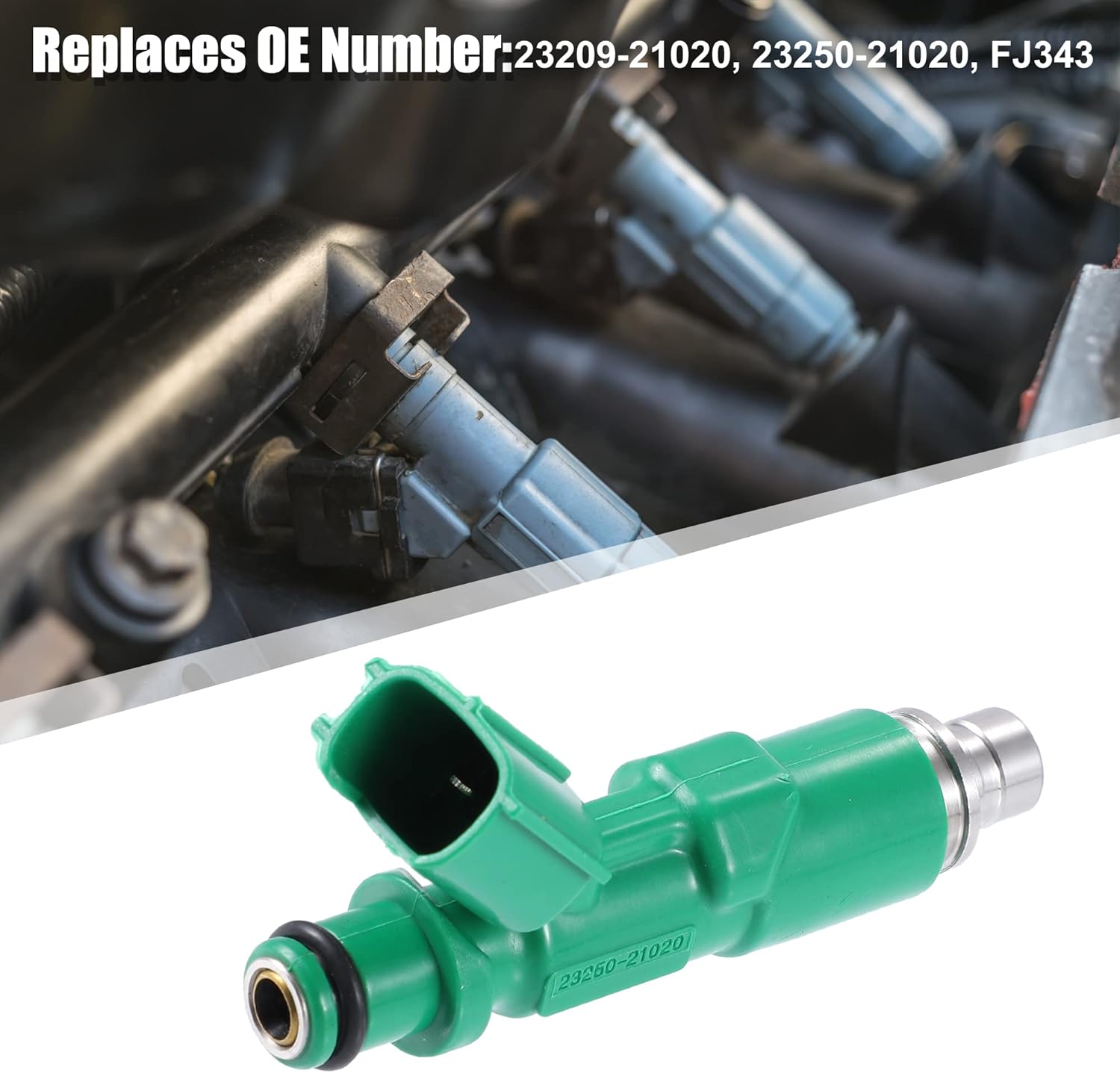 X AUTOHAUX 4pcs 23209-21020 inyector de combustible para Toyota Echo 2000-2005 para Toyota Prius 1.5L 2003-2009 para Scion xA xB 2004-2006