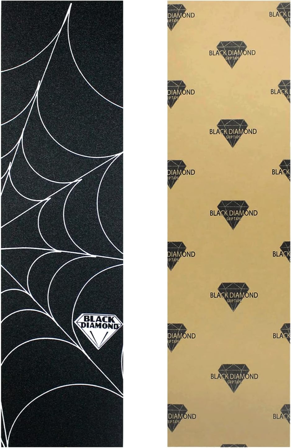 Black Diamond Grip Cinta de agarre para monopatín de tela de araña de 9″ x 33″