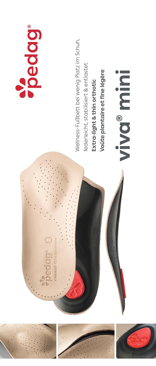 Pedag Viva Mini ortopédico con soporte de arco semirrígido, metatarsiano y almohadilla para el talón, cuero, negro, EE. UU. W8EU38
