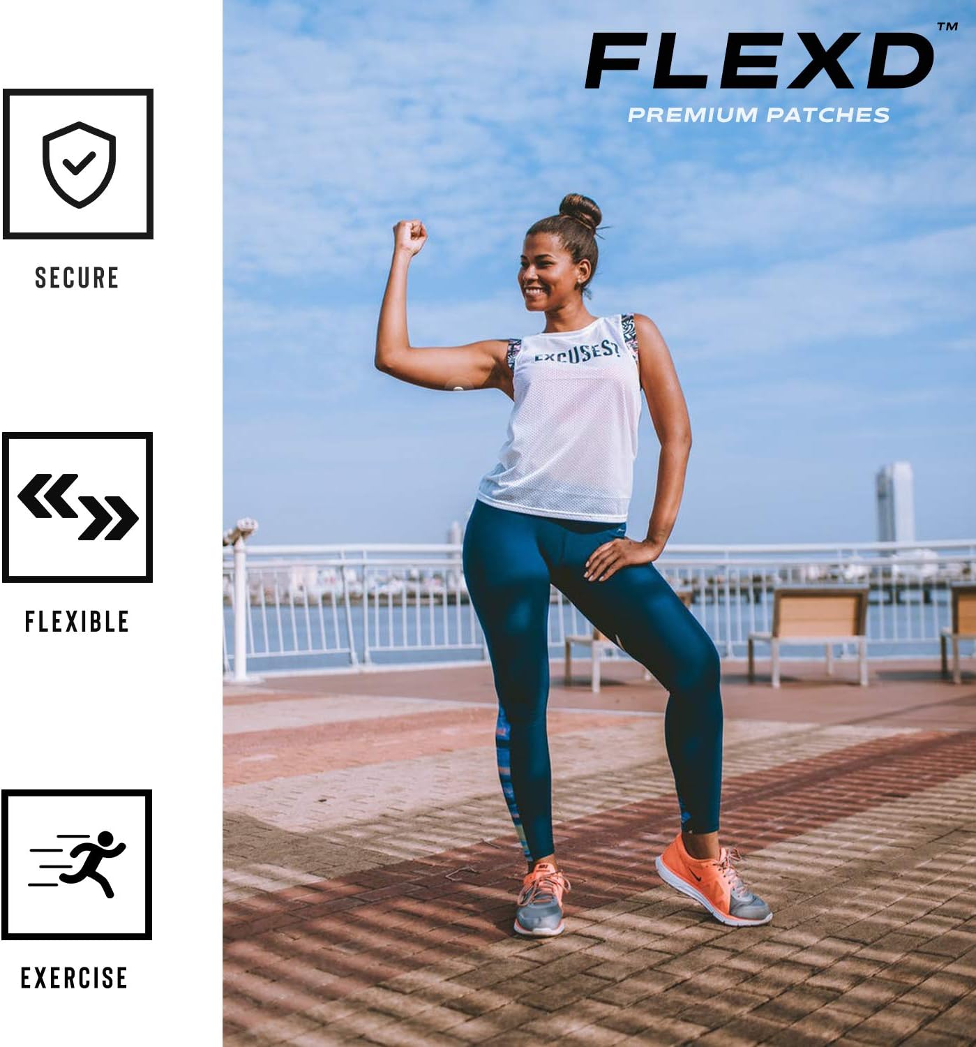 Flexd – Parches Adhesivos Freestyle (35 piezas) – Cubiertas Adhesivas Libre Sin Adhesivo en el Centro – Transparente