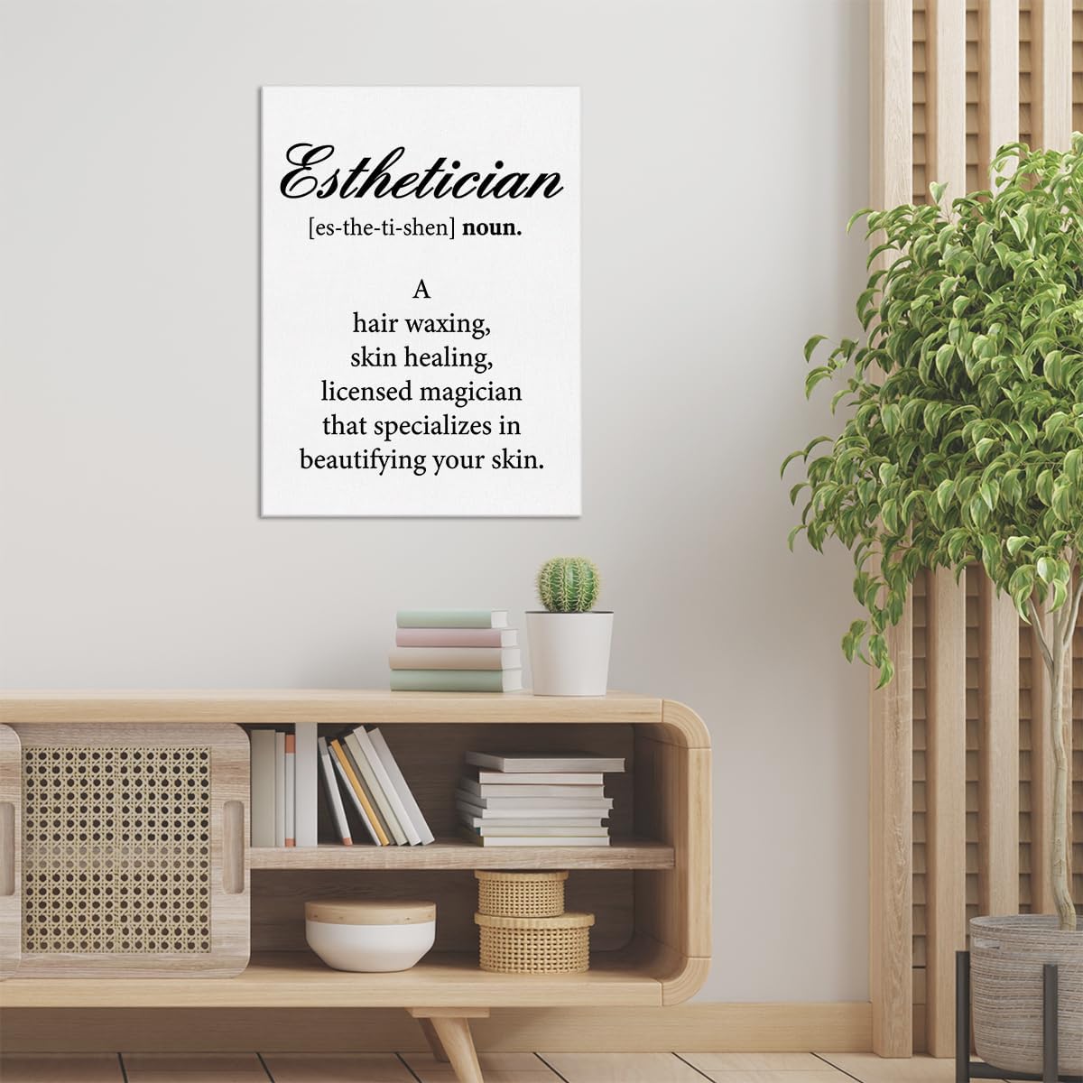 Esteticista – Póster de definición de esteticista para pared, pintura enmarcada para el hogar, sala de belleza, sala de belleza, decoración de
