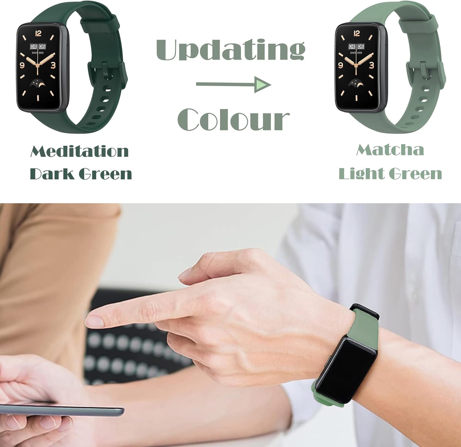 Z.DuDuZAZA Paquete de 7 pulseras para Xiaomi Mi Band 7 Pro correas de repuesto de silicona TPU Correa de reloj ajustable y colorida compatible con