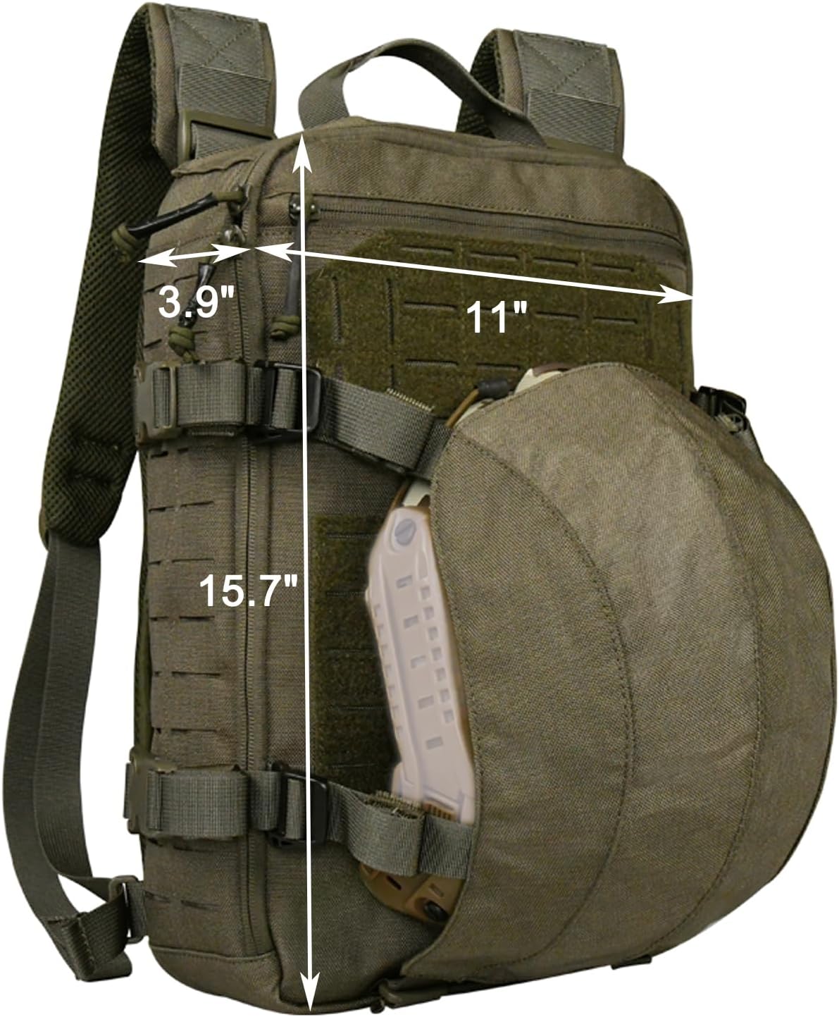 Mythfinder Mochila al aire libre del bolso, paquete de Molle combinado con el chaleco para las aventuras al aire libre, Verde (Ranger Green),