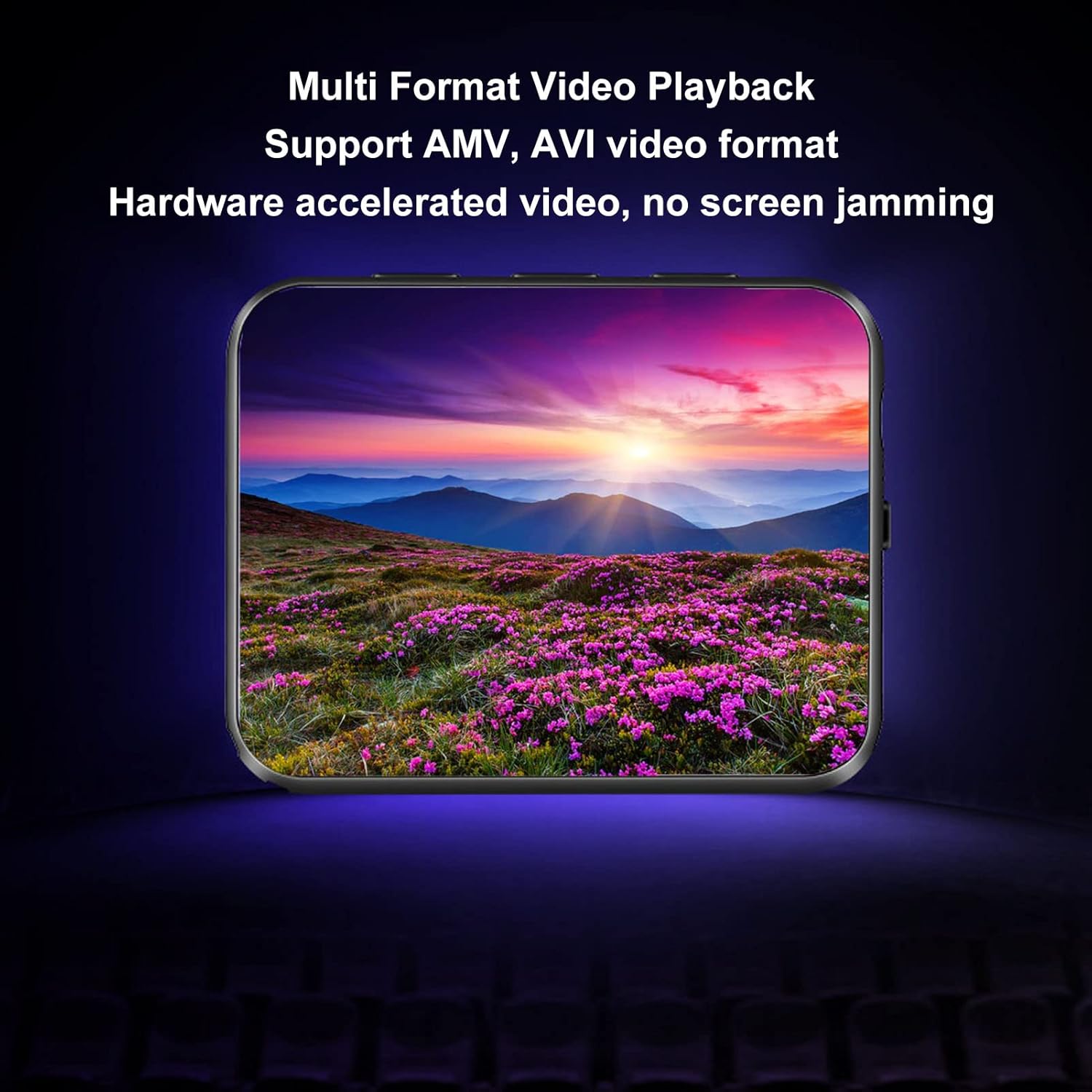 Reproductor Bluetooth MP3, reproductor de pantalla táctil de alta resolución de alta fidelidad de 1.8 pulgadas, compatible con grabación 8G