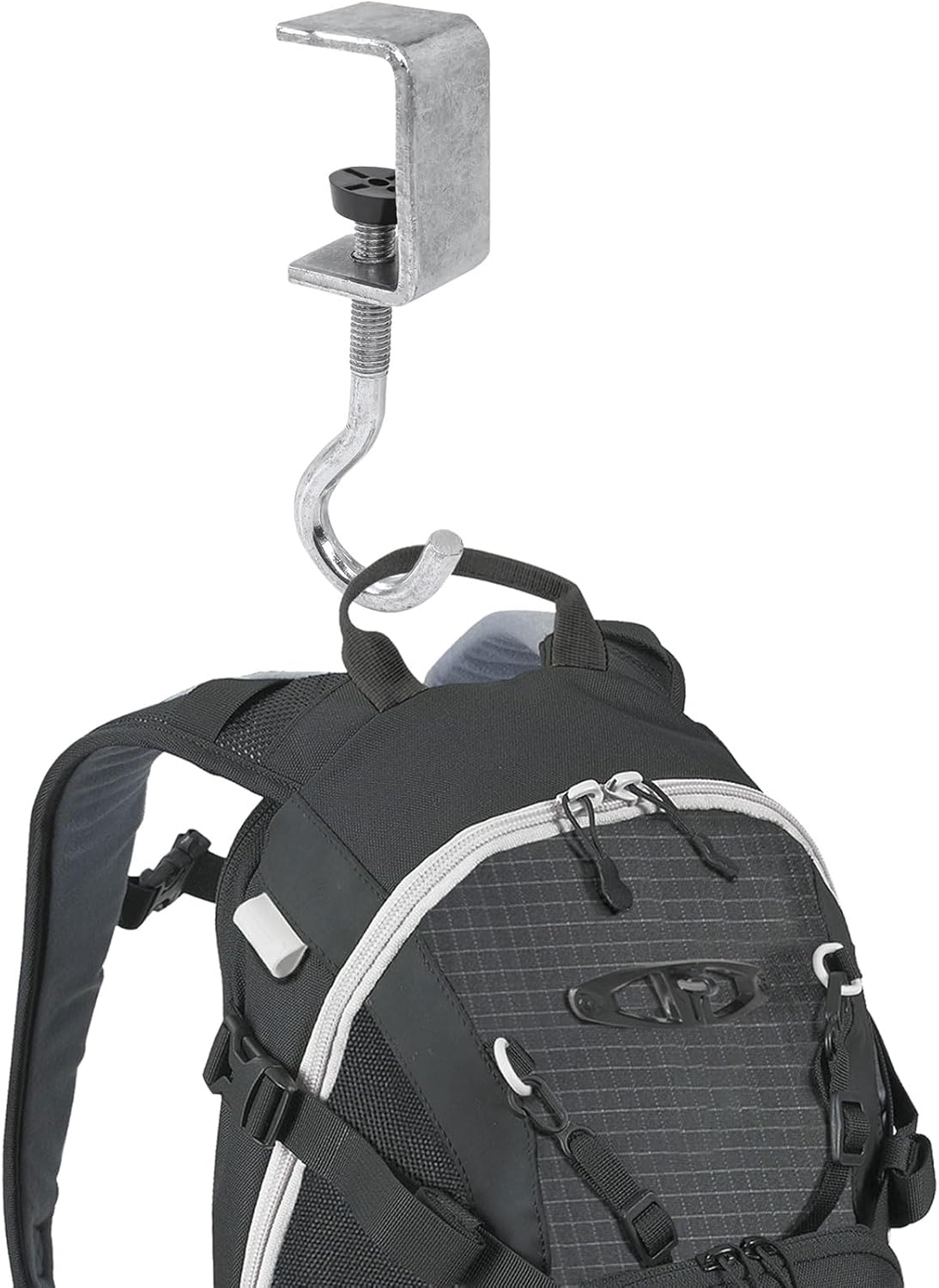 2 soportes para bolsa de montaje en escritorio, gancho con abrazadera, soporte portátil para auriculares, reduce el desorden de escritorio para