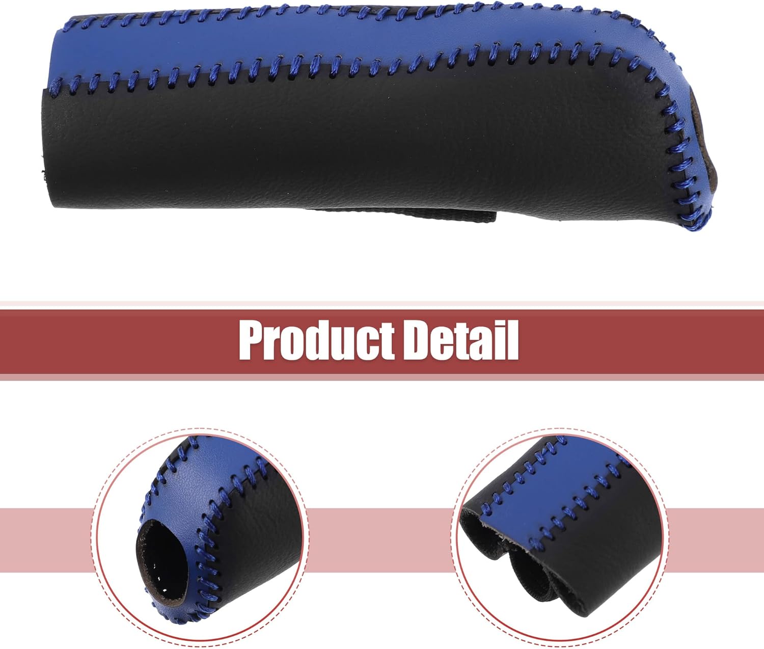 X AUTOHAUX Funda de freno de mano para manija de coche, protector de cubierta de freno de mano, accesorios interiores, decoración de piel sintética