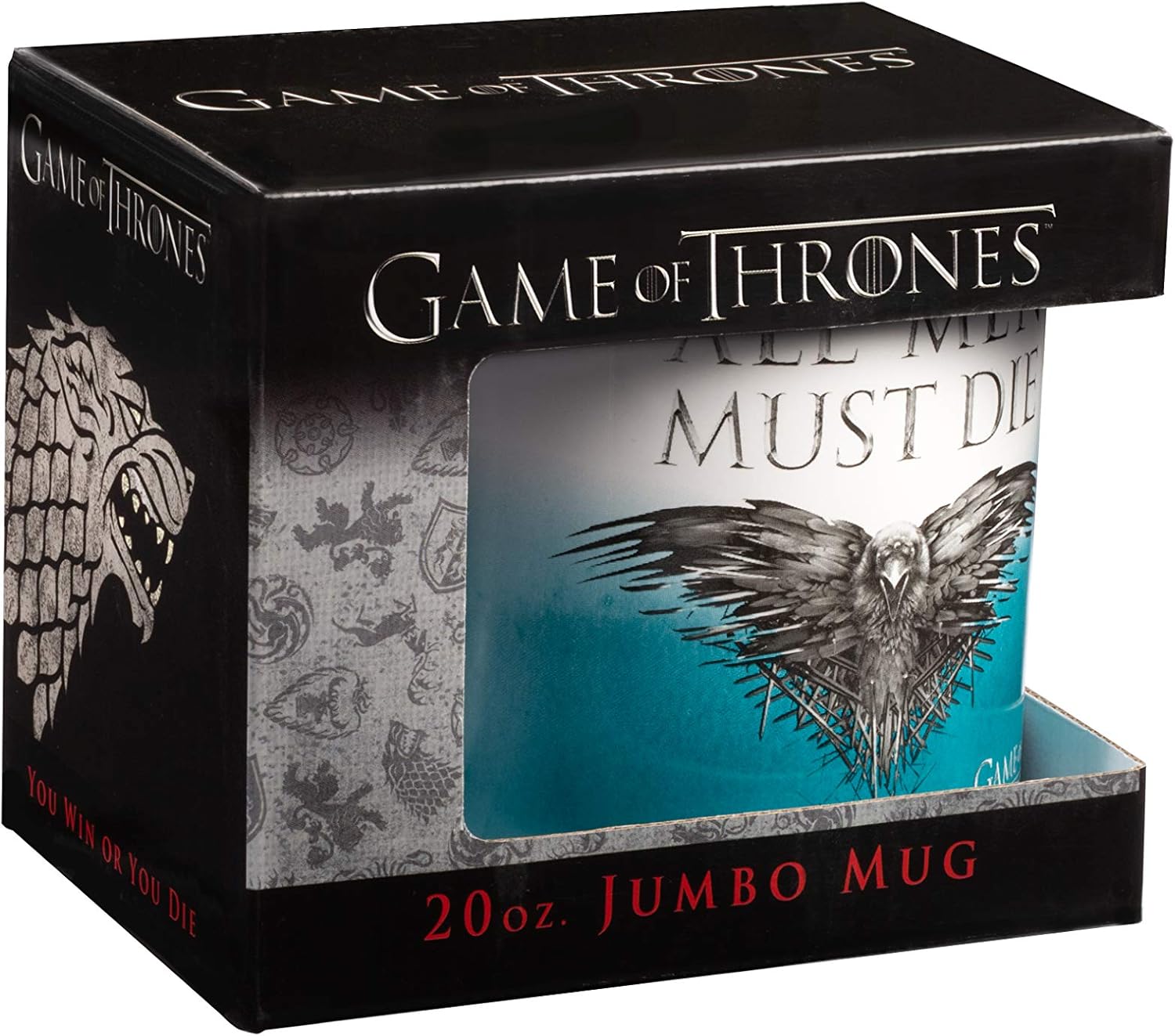 Juego de Tronos – Taza de cerámica de 20 onzas  All Men Must Die  Taza de café coleccionable grande  Taza de café GoT novedosa