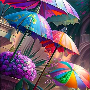 RICUVED Arte de diamantes de paisaje, kits de arte de diamantes de flores para adultos, hermosos diamantes de gema 5D, taladro redondo completo, RICUVED Arte de diamantes de paisaje, kits de arte de diamantes de flores para adultos, hermosos diamantes de gema 5D, taladro redondo completo,