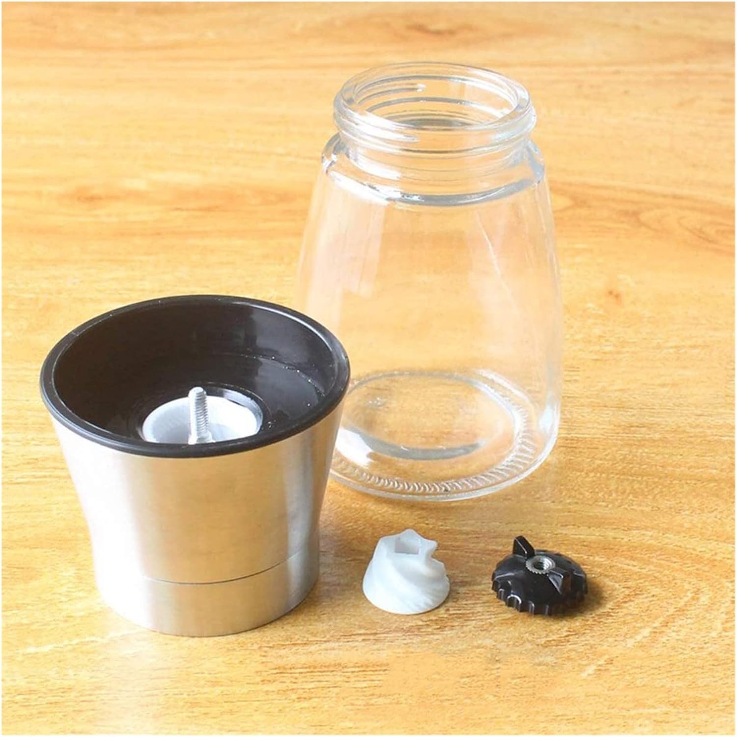 Molinillo de pimienta, molinillo de sal, 2 piezas, juego premium de molinillos de sal y pimienta manuales con cerámica ajustable, molinillo de sal y