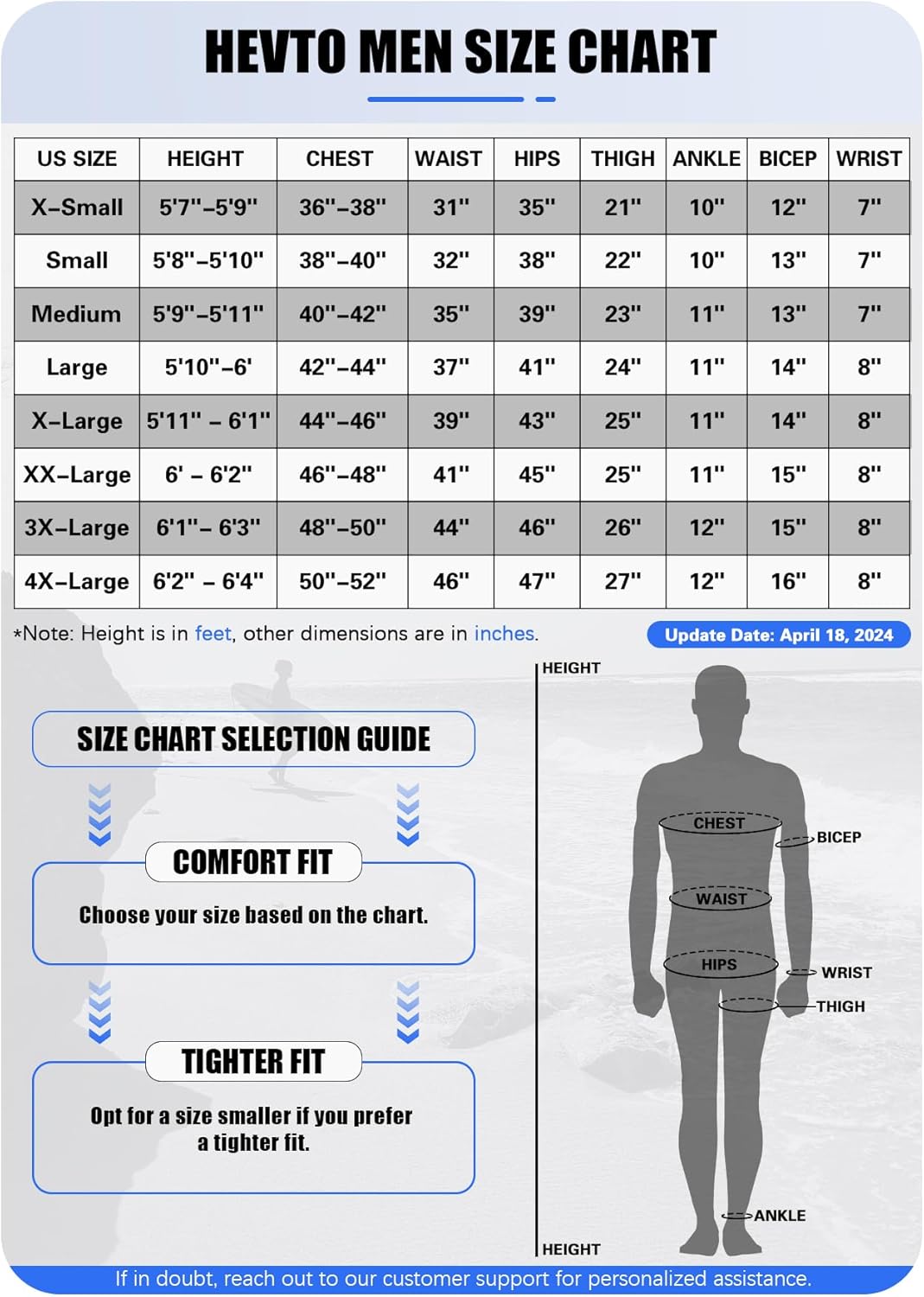 Hevto – Traje completo de neopreno para hombre, de 0.118 pulgadas, con manga larga y cierre en la espalda, mantiene el calor, para bucear, surfear,