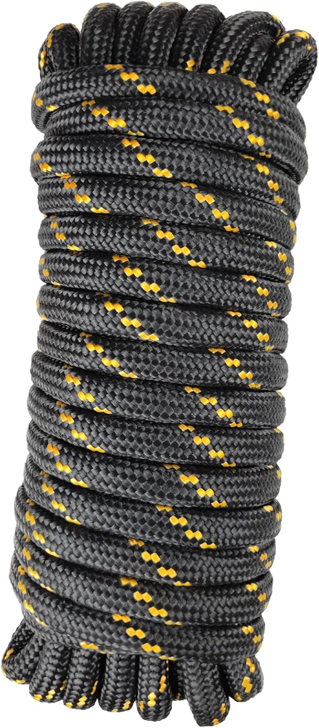 Cuerda de polipropileno trenzada de diamante, mezcla de cuerda de nailon gruesa y resistente, cuerda de alta resistencia de 12 pulgada y 100 pies,