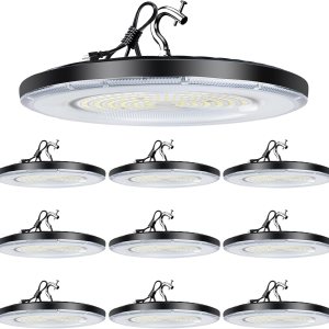 Luz LED de alta bahía de 240 W, 36000 lúmenes, 5000 K, AC100-277 V, luces LED de alta bahía, certificación ETL, iluminación comercial para almacén, Luz LED de alta bahía de 240 W, 36000 lúmenes, 5000 K, AC100-277 V, luces LED de alta bahía, certificación ETL, iluminación comercial para almacén,