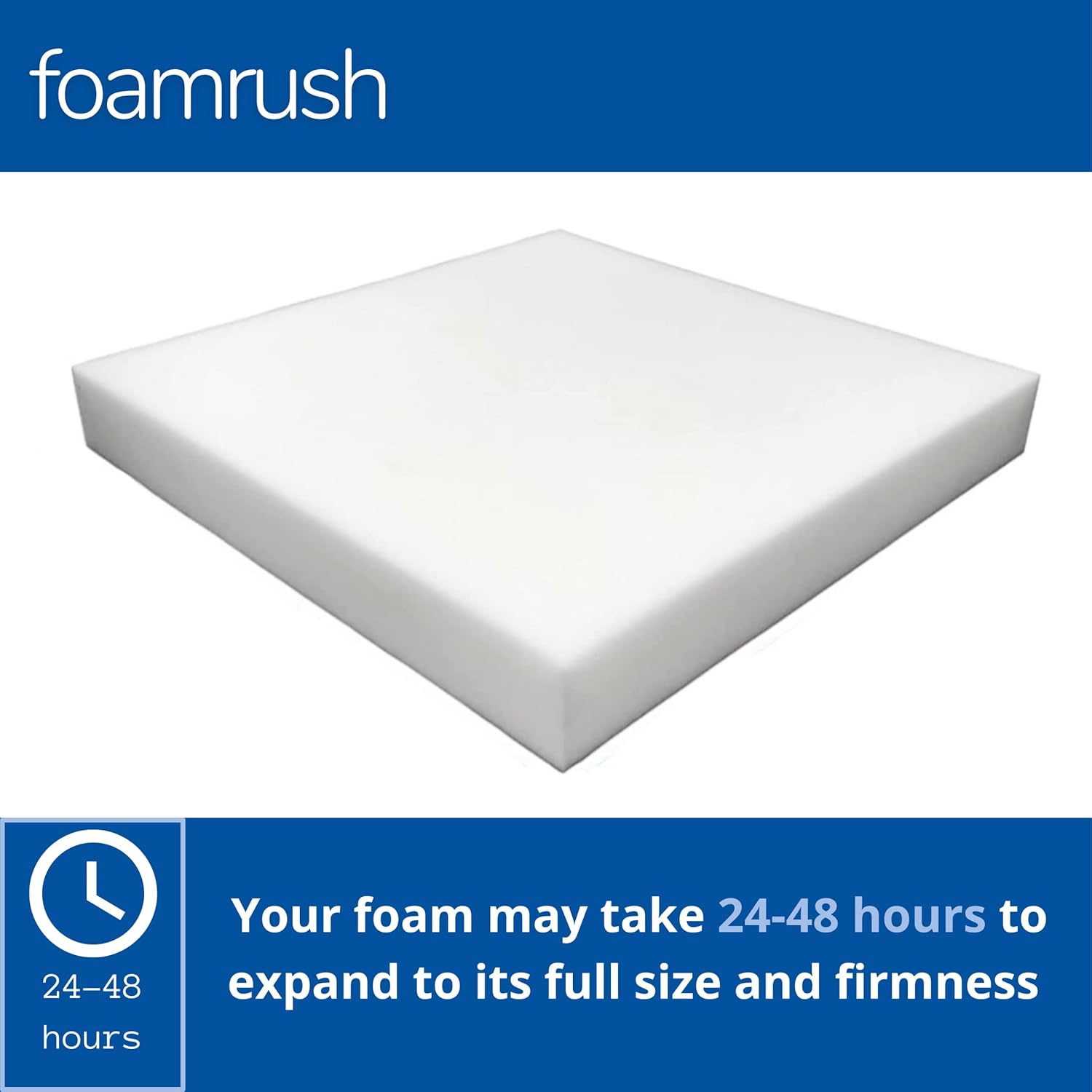 FoamRush Espuma de tapicería de 2 pulgadas de alto x 26 pulgadas de ancho x 32 pulgadas de largo, espuma firme de alta densidad de apoyo suave