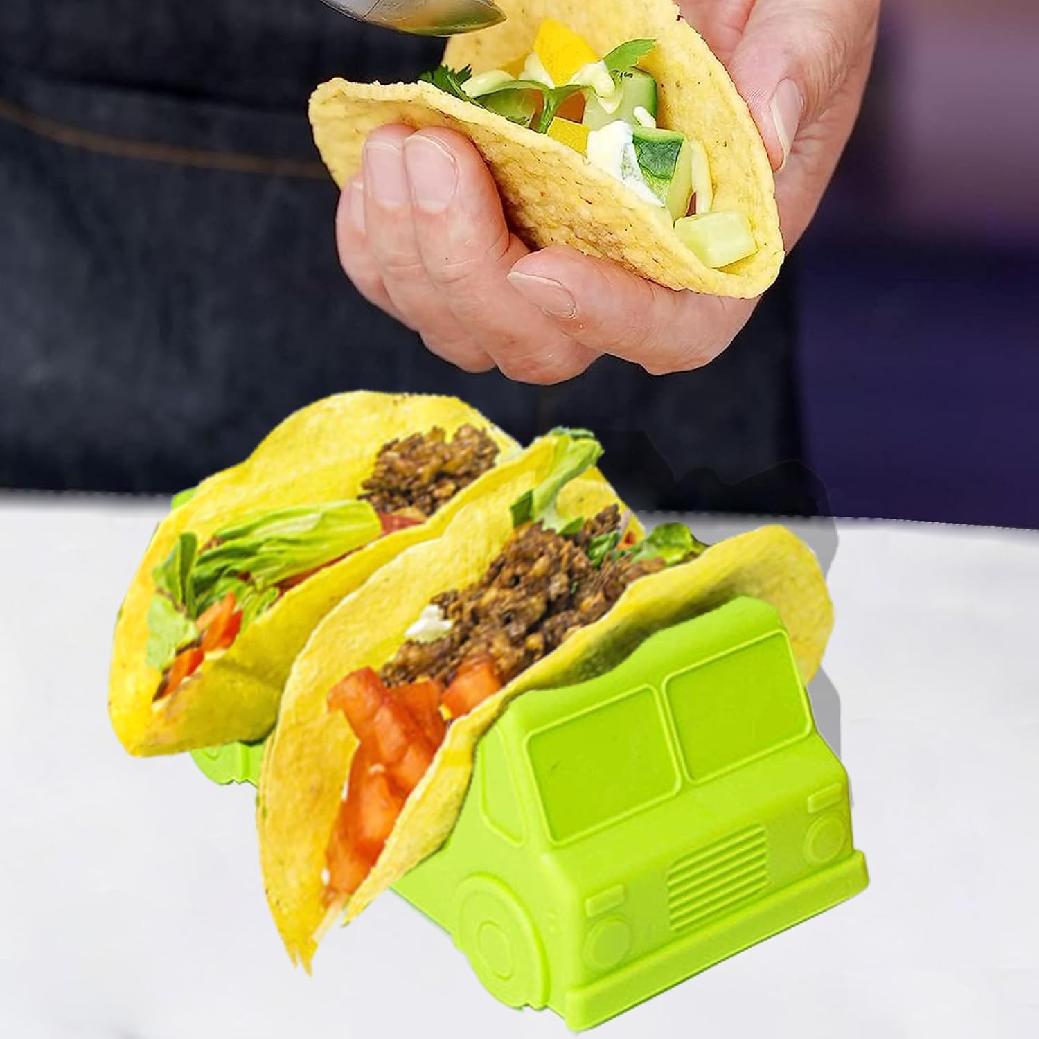 Soporte para tacos para camiones (paquete de 4)  Divertida fiesta de martes de tacos para niños y adultos  Regalo perfecto de cumpleaños, Navidad y