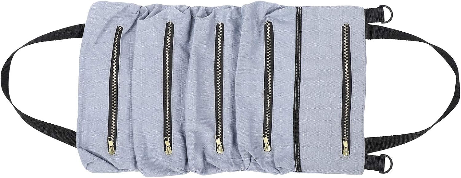 Bolsa organizadora de herramientas, bolsa de almacenamiento, lona portátil resistente para electricistas para jardineros, mecánicos de automóviles,