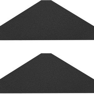Estante de esquina para montaje en pared, estantes flotantes de esquina, juego de 2 estantes de esquina de pared de metal negro para sala de estar, Estante de esquina para montaje en pared, estantes flotantes de esquina, juego de 2 estantes de esquina de pared de metal negro para sala de estar,