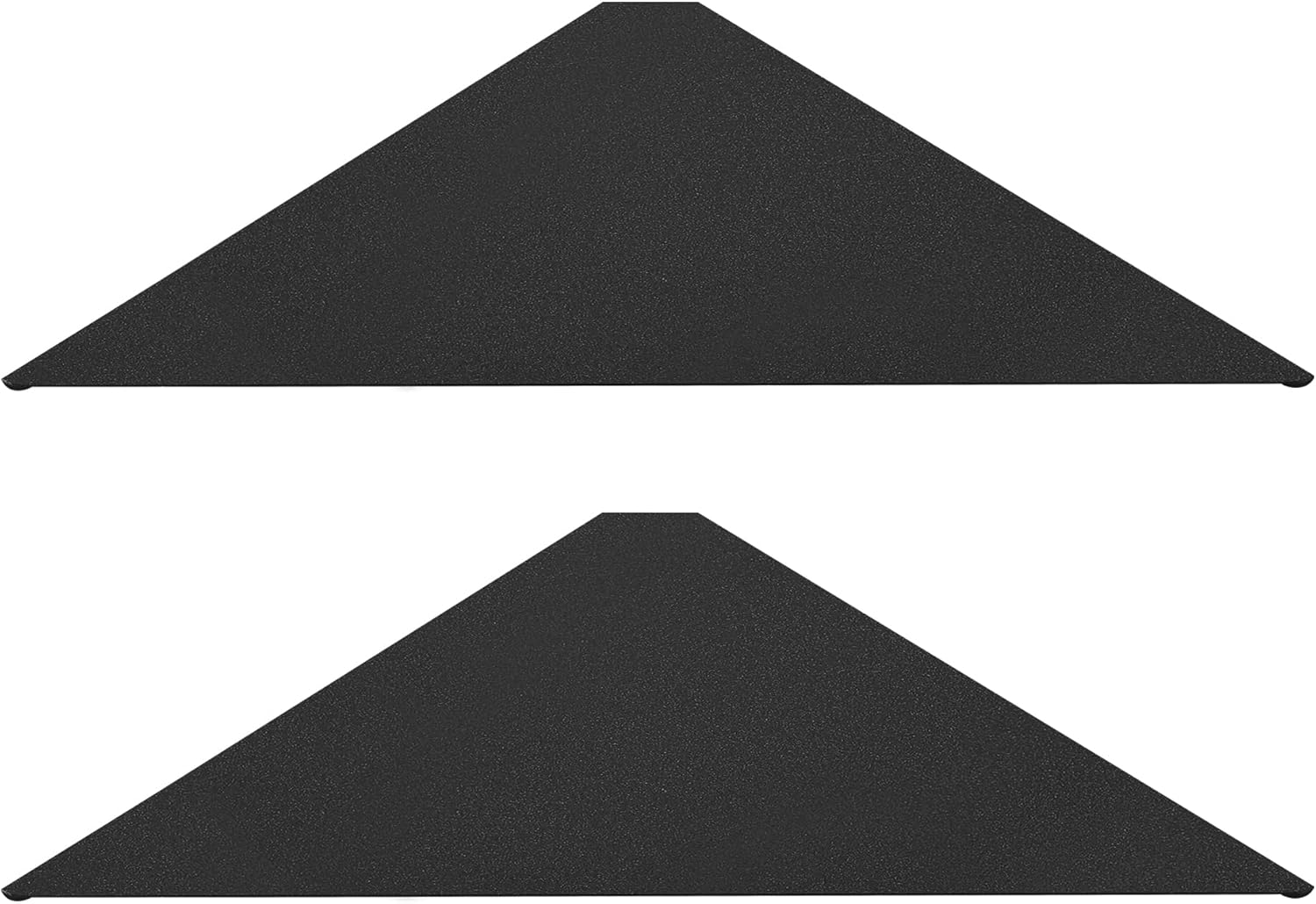 Estante de esquina para montaje en pared, estantes flotantes de esquina, juego de 2 estantes de esquina de pared de metal negro para sala de estar,