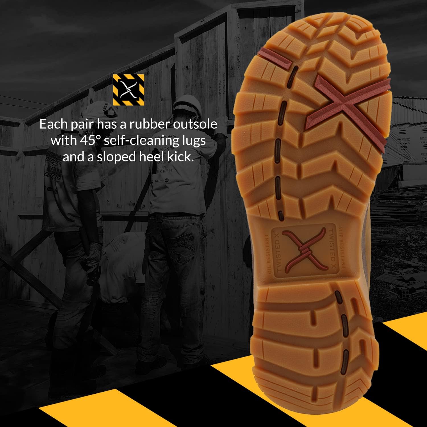 Twisted X Bota de trabajo oblicua con cordones para hombre Nano Composite Toe – Mfswnw1