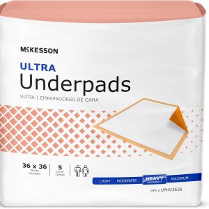 McKesson Ultra Underpads – Almohadillas para incontinencia para adultos, Chux, desechables, de gran absorción, 36 x 36 pulgadas, 100 unidades McKesson Ultra Underpads – Almohadillas para incontinencia para adultos, Chux, desechables, de gran absorción, 36 x 36 pulgadas, 100 unidades