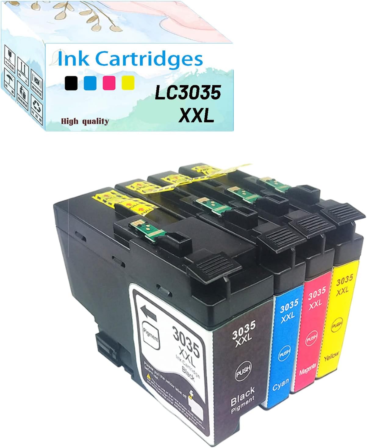 LC3035XXL – Cartuchos de tinta de repuesto para Brother compatibles con impresoras MFC J995DW MFC J995DW XL, 1 juego